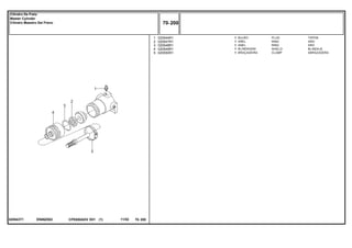 EN86Z002020543T1
1
2
3
4
5
020544R1
020547R1
020548R1
020549R1
020550R1
1
1
1
1
1
PLUG TAPON
RING ARO
RING ARO
SHIELD BLINDAJE
CLAMP ABRAZADERA
BUJÃO
ANEL
ANEL
BLINDAGEM
BRAÇADEIRA
CPE650ADV E01 11/02(1)
70 200
Cilindro De Freio
Master Cylinder
Cilindro Maestro Del Freno
70 200-
Menu Símbolos
 