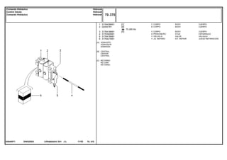 EN03Z003036489T1
[A]
[B]
[C]
ADMISSÃO
ADMISSION
ADMISIÓN
CENTRAL
CENTER
CENTRAL
RETORNO
RETURN
RETORNO
70-385 No
1
2
3
4
5
6
3176428M91
020541R1
3176418M91
3176392M91
3176419M91
3176421M91
1
2
1
3
1
1
[C]
[B]
[A]
BODY CUERPO
BODY CUERPO
BODY CUERPO
STUD ESPARRAGO
VALVE VALVULA
KIT, REPAIR JUEGO REPARACION
CORPO
CORPO
CORPO
PRISIONEIRO
VÁLVULA
JG. REPARO
CPE650ADV E01 11/02(1)
70 370
Hidrover
Hidrover
Hidrover
Comando Hidráulico
Control Valves
Comando Hidráulico
70 370-
Menu Símbolos
 