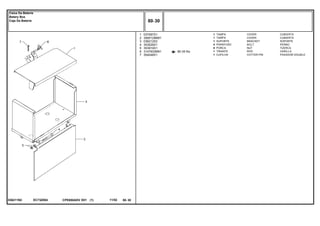 EC73Z004036211N2
80-35 No
1
2
3
4
5
6
7
037087S1
3585129M91
036212S2
353529X1
353919X1
3147933M91
354048X1
1
1
1
4
8
1
1
COVER CUBIERTA
COVER CUBIERTA
BRACKET SOPORTE
BOLT PERNO
NUT TUERCA
ROD VARILLA
COTTER PIN PASADOR DOUBLE
TAMPA
TAMPA
SUPORTE
PARAFUSO
PORCA
TIRANTE
CUPILHA
CPE650ADV E01 11/02(1)
80 30
Caixa Da Bateria
Batery Box
Caja Da Bateria
80 30-
Menu Símbolos
 