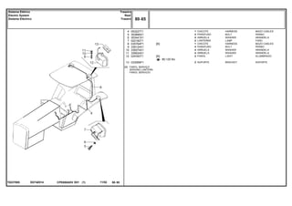 ED74Z014T0237005
[B] FAROL SERVIÇO
SERVING LANTERN
FAROL SERVICIO
80-125 No
4
5
6
7
8
9
10
11
12
13
053227T1
353666X1
353441X1
022182T1
035764P1
339124X1
339374X1
339024X1
024393T1
033069P1
1
4
4
2
1
4
4
4
2
2
[B]
[B]
HARNESS MAZO CABLES
BOLT PERNO
WASHER ARANDELA
LAMP FARO
HARNESS MAZO CABLES
BOLT PERNO
WASHER ARANDELA
WASHER ARANDELA
LIGHT ALUMBRADO
BRACKET SOPORTE
CHICOTE
PARAFUSO
ARRUELA
LANTERNA
CHICOTE
PARAFUSO
ARRUELA
ARRUELA
FAROL
SUPORTE
CPE650ADV E01 11/02(1)
80 65
Traseiro
Rear
Trasero
Sistema Elétrico
Electric System
Sistema Eléctrico
80 65-
Menu Símbolos
 