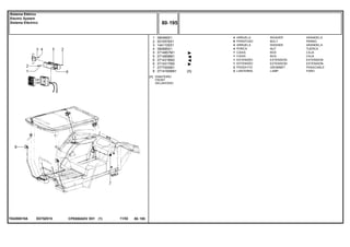 ED70Z015T04290019A
[A] DIANTEIRO
FRONT
DELANTERO
1
2
3
4
5
5
6
6
7
8
390469X1
3010578X1
1441100X1
390995X1
3714857M1
3714858M1
3714316M2
3714317M2
3777000M1
3714184M91
4
6
4
4
1
1
1
1
2
2[A]
WASHER ARANDELA
BOLT PERNO
WASHER ARANDELA
NUT TUERCA
BOX CAJA
BOX CAJA
EXTENSION EXTENSION
EXTENSION EXTENSION
GROMMET PASACABLE
LAMP FARO
ARRUELA
PARAFUSO
ARRUELA
PORCA
CAIXA
CAIXA
EXTENSÃO
EXTENSÃO
PASSA-FIO
LANTERNA
CPE650ADV E01 11/02(1)
80 195
Sistema Elétrico
Electric System
Sistema Eléctrico
80 195-
Menu Símbolos
 