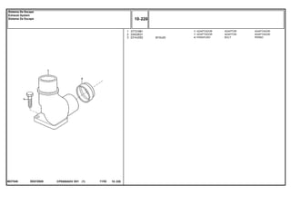 M10x20
EE87Z009MOT540
1
2
3
37731881
33422631
2314J002
1
1
4
ADAPTOR ADAPTADOR
ADAPTOR ADAPTADOR
BOLT PERNO
ADAPTADOR
ADAPTADOR
PARAFUSO
CPE650ADV E01 11/02(1)
10 220
Sistema De Escape
Exhaust System
Sistema De Escape
10 220-
Menu Símbolos
 