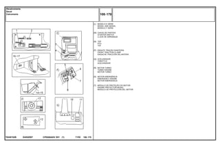 EA93Z007T0248152B
[L]
[M]
[N]
[P]
[Q]
[R]
[S]
[T]
MODELO E SÉRIE
MODEL AND SERIAL
MODELO Y SERIE
CHAVE DE PARTIDA
STARTER SWITCH
LLAVE DE ARRANQUE
TDP
PTO
TDF
ENGATE TRAÇÃO DIANTEIRA
FRONT TRACTION CLAMP
ENGACHE TRACCIÓN DELANTERA
ACELERADOR
THROTTLE
ACELERADOR
MOTOR TURBO
TURBO ENGINE
MOTOR TURBO
MOTOR EMERGÊNCIA
EMERGENCY ENGINE
MOTOR EMERGENCIA
MÓDULO DE PROTEÇÃO DO MOTOR
ENGINE PROTECTOR MODEL
MODULO DE PROTECCIÓN DEL MOTOR
CPE650ADV E01 11/02(1)
100 170
Decalcomania
Decal
Calcomania
100 170-
Menu Símbolos
 