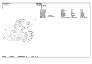 13X24
14.9/13X24
EG23Z00121481762
1
2
3
4
5
6
7
8
9
3411241M91
3408246M1
487150M92
3411240M1
027646P1
353427X1
182578M1
487173M1
487174M91
1
6
1
1
6
6
1
1
1
1
1
1
1
1
9
9
WHEEL RUEDA
BOLT PERNO
RIM LLANTA
DISC DISCO
WASHER ARANDELA
NUT TUERCA
CHAMBER CAMARA
TYRE NEUMATICO
TYRE AND TUBE NEUM.Y.CAMARA
RODA
PARAFUSO
ARO
DISCO
ARRUELA
PORCA
CÂMARA
PNEU
CJ.PNEU E CÂMARA
CPE650ADV E01 11/02(1)
130 30
14.9-24r2 (6l)
14.9-24r2 (6l)
14.9-24r2 (6l)
Rodas Dianteiras
Front Wheels
Ruedas Delanteras
130 30-
Menu Símbolos
 
