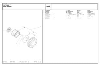 EG41Z002T0217002
1
2
3
4
5
6
7
8
3411542M1
040869P1
881162M2
036224N1
2833361M91
036189S1
2833359M1
2833360M1
2
12
12
2
2
2
2
2
4
4
5
5
WEIGHT PESA
STUD ESPARRAGO
NUT TUERCA
KIT, WHEEL JUEGO DE RUEDA
TYRE AND TUBE NEUM.Y.CAMARA
RIM LLANTA
TYRE NEUMATICO
CHAMBER CAMARA
PESO
PRISIONEIRO
PORCA
CJ. RODA
CJ.PNEU E CÂMARA
ARO
PNEU
CÂMARA
CPE650ADV E01 11/02(1)
130 80
Rodas Dianteiras
Front Wheels
Ruedas Delanteras
130 80-
Menu Símbolos
 