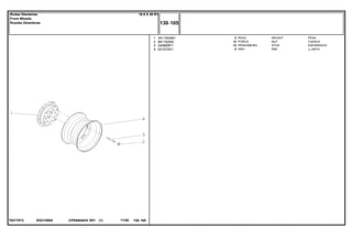 EG31Z002T0217013
1
2
3
4
3411542M1
881162M2
040869P1
021072S1
2
12
12
2
WEIGHT PESA
NUT TUERCA
STUD ESPARRAGO
RIM LLANTA
PESO
PORCA
PRISIONEIRO
ARO
CPE650ADV E01 11/02(1)
130 105
16.9 X 26 R1Rodas Dianteiras
Front Wheels
Ruedas Delanteras
130 105-
Menu Símbolos
 