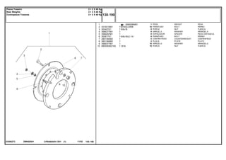 M16X2,0X58
5/8x18
5/8x18x2.1/4
M16
EM08Z00123308273
3589296M911
2
3
4
5
6
7
8
9
10
3315210M1
353427X1
3585377M1
3589297M1
353617X1
2801392M2
2801394M2
3585377M1
880009362160
1
16
8
8
8
8
4
2
16
16
1
1
1
1
1
1
1
1
1
WEIGHT PESA
BOLT PERNO
NUT TUERCA
WASHER ARANDELA
SPACER PIEZA DISTANCIA
BOLT PERNO
COUNTERWEIGHT CONTRAPESO
PLATE PLATO
WASHER ARANDELA
NUT TUERCA
PESO
PARAFUSO
PORCA
ARRUELA
ESPAÇADOR
PARAFUSO
CONTRA PESO
PLACA
ARRUELA
PORCA
CPE650ADV E01 11/02(1)
130 190
2 + 2 X 40 Kg
2 + 2 X 40 Kg
2 + 2 X 40 Kg
Pesos Traseiro
Rear Weights
Contrapesos Traseras
130 190-
Menu Símbolos
 