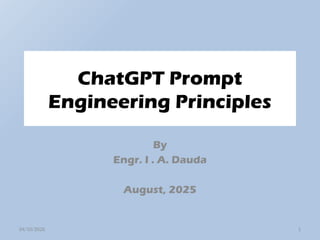 Comprehensive Guide to ChatGPT Prompt Engineering Principles and ...