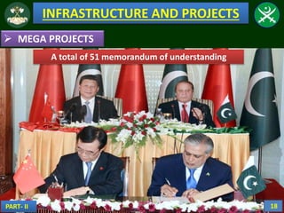 INFRASTRUCTURE AND PROJECTS
 MEGA PROJECTS
A total of 51 memorandum of understanding
PART- II 18
 