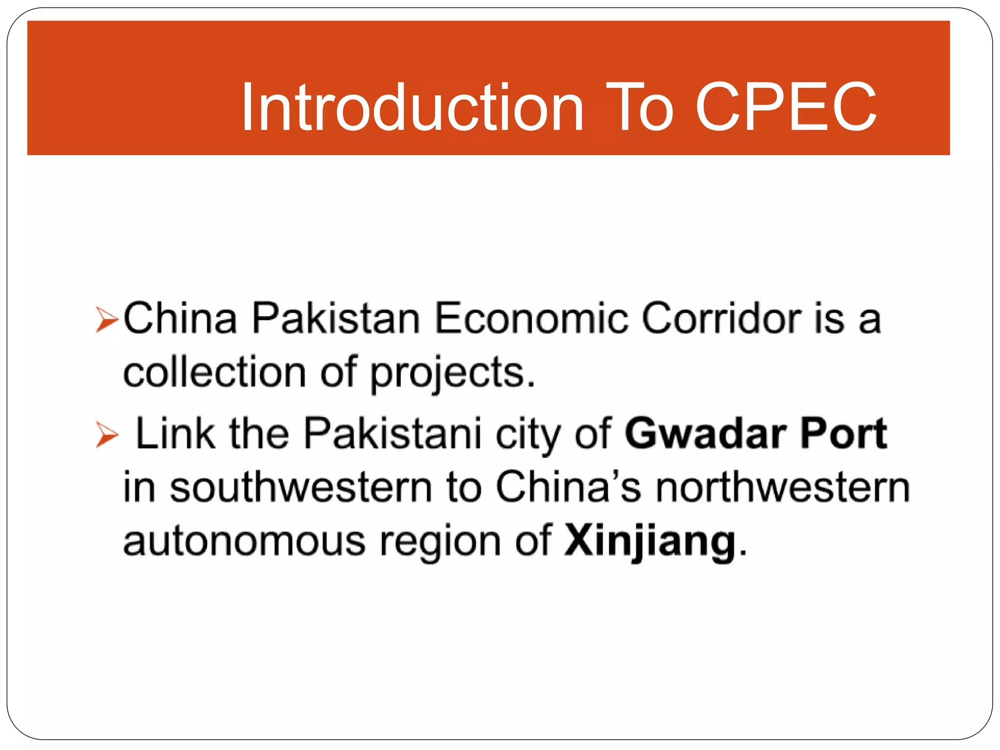 Introduction To CPEC
 
