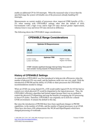 z/OS CPENABLE Recommendations Recommended CPENABLE Settings | PDF