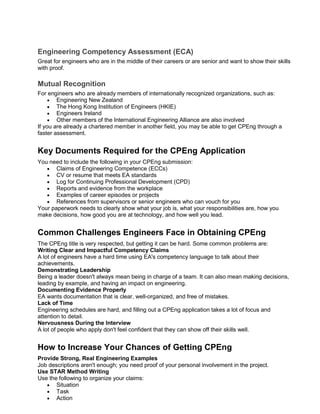 CPEng: Chartered Professional Engineer in Australia | PDF