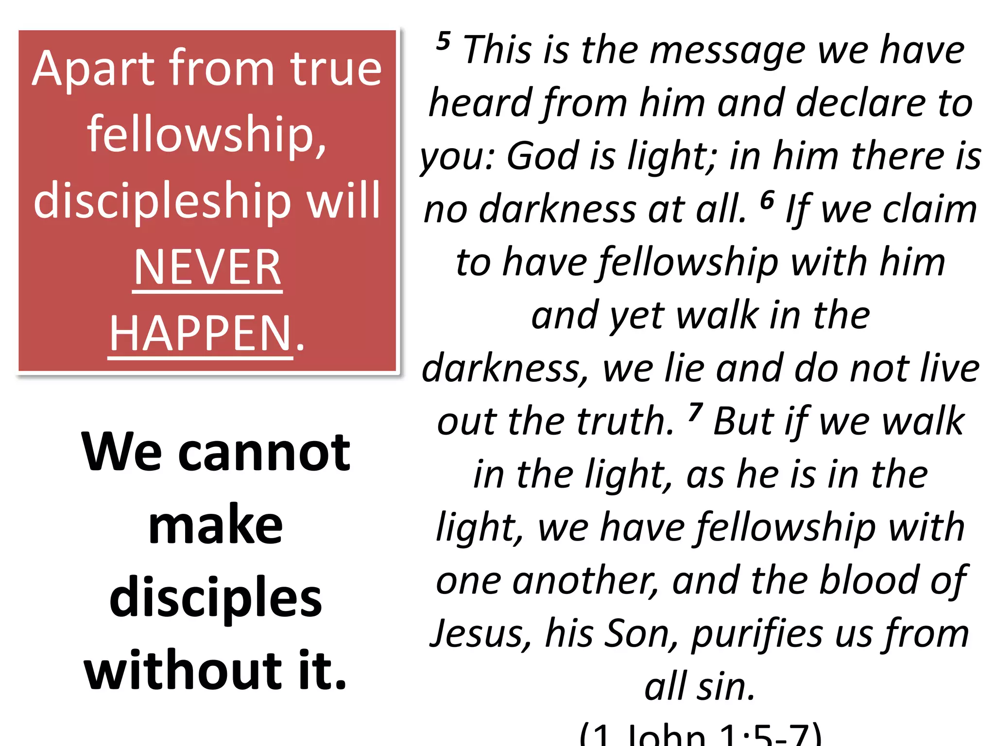 The goal of the church is to become the people of God in a certain place and/or among a people group.The goal of the servants of the church is to make disciples of all nations.CHURCH PLANTING