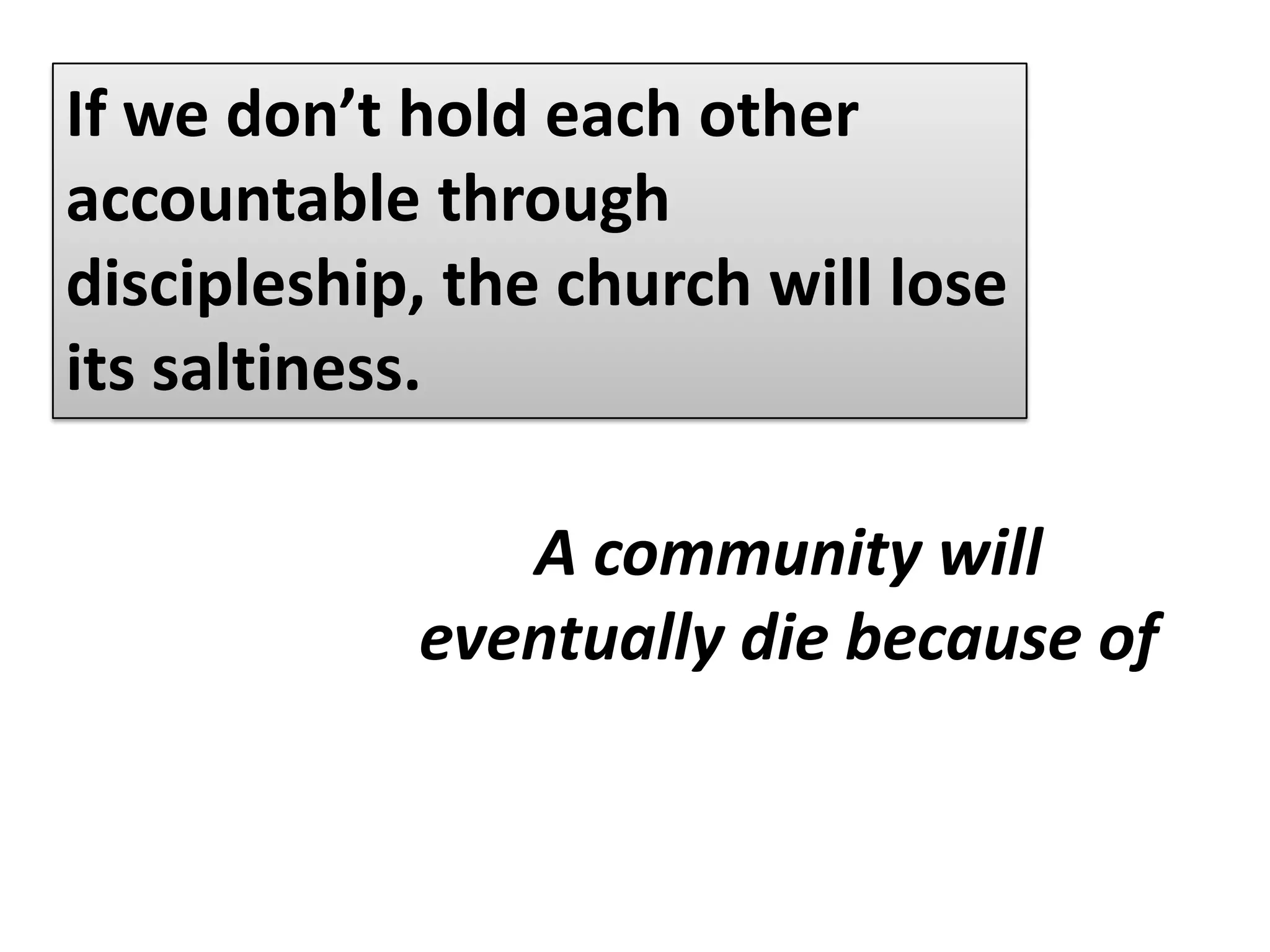 Discipleship is all about reminding and challenging people to always live in the truth of who they are in Christ.This is the reason why our most important priority isSPIRITUAL FORMATION