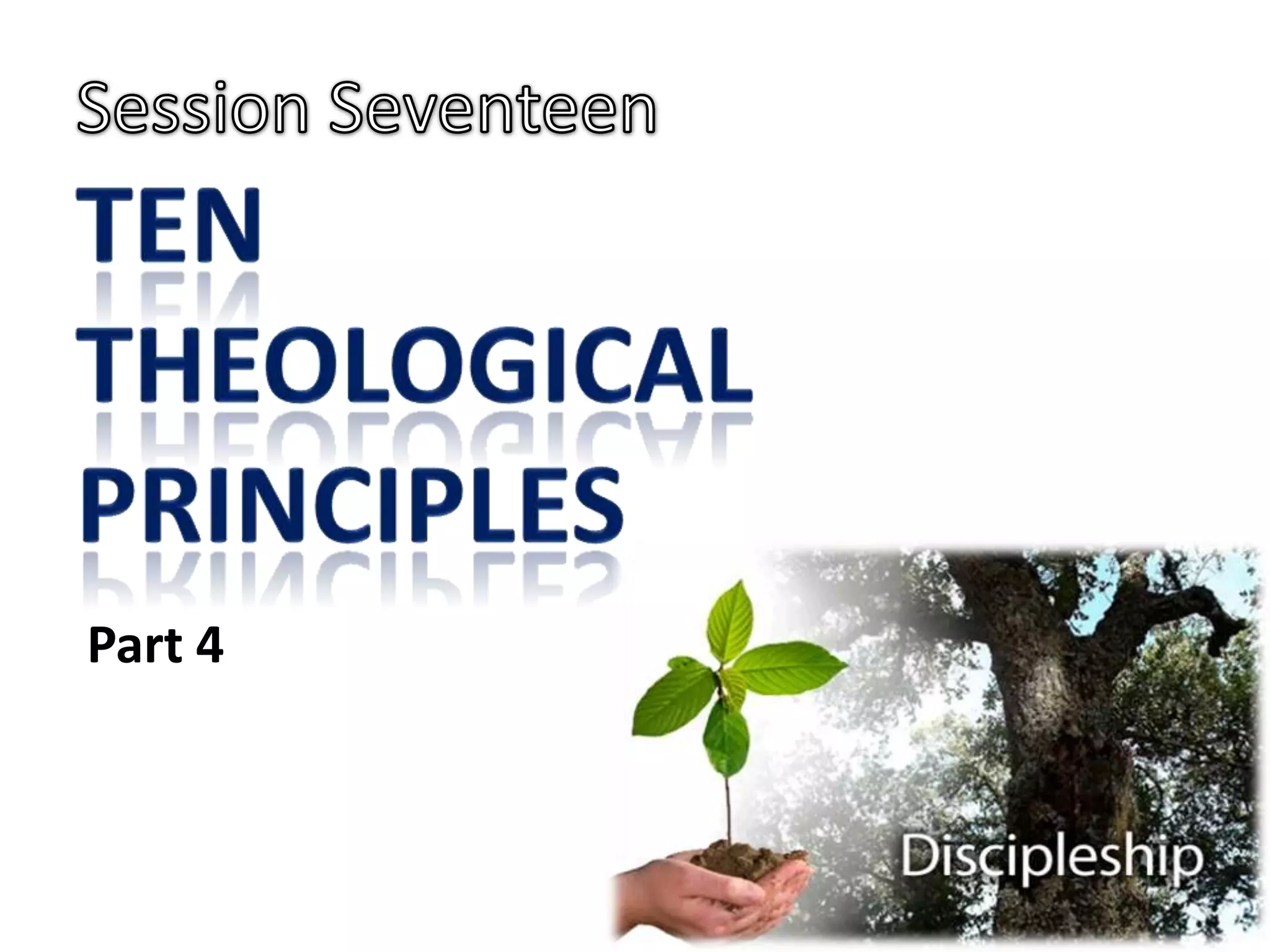 Orient them about their fourfold calling.