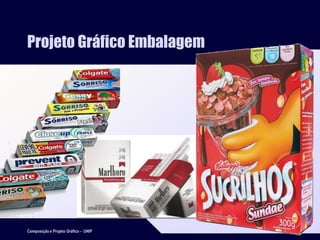 Composição e Projeto Gráfico - UNIP
13
Projeto Gráfico Embalagem
 