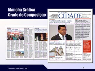 Composição e Projeto Gráfico - UNIP
24
Mancha Gráfica
Grade de Composição
 