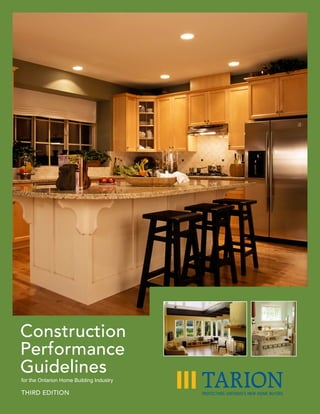 Tarion Construction Performance Guidelines 3rd edition 2012 final