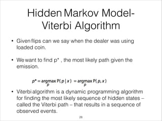 implement viterbi algorithm in hidden markov model... CpG Island Identification with Hidden Markov Models | PDF