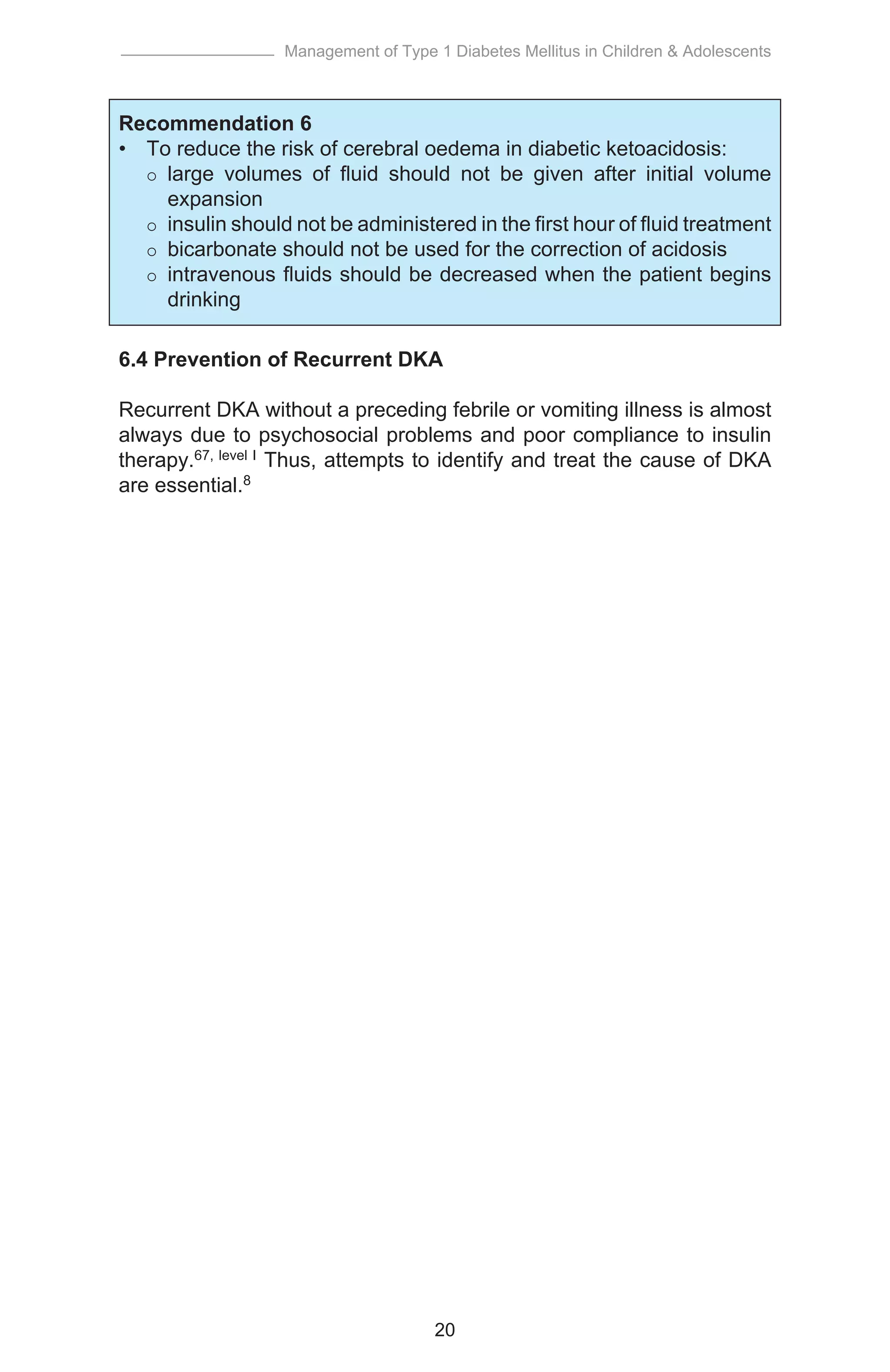 Cpg management of type 1 diabetes mellitus in children & adolescents | PDF