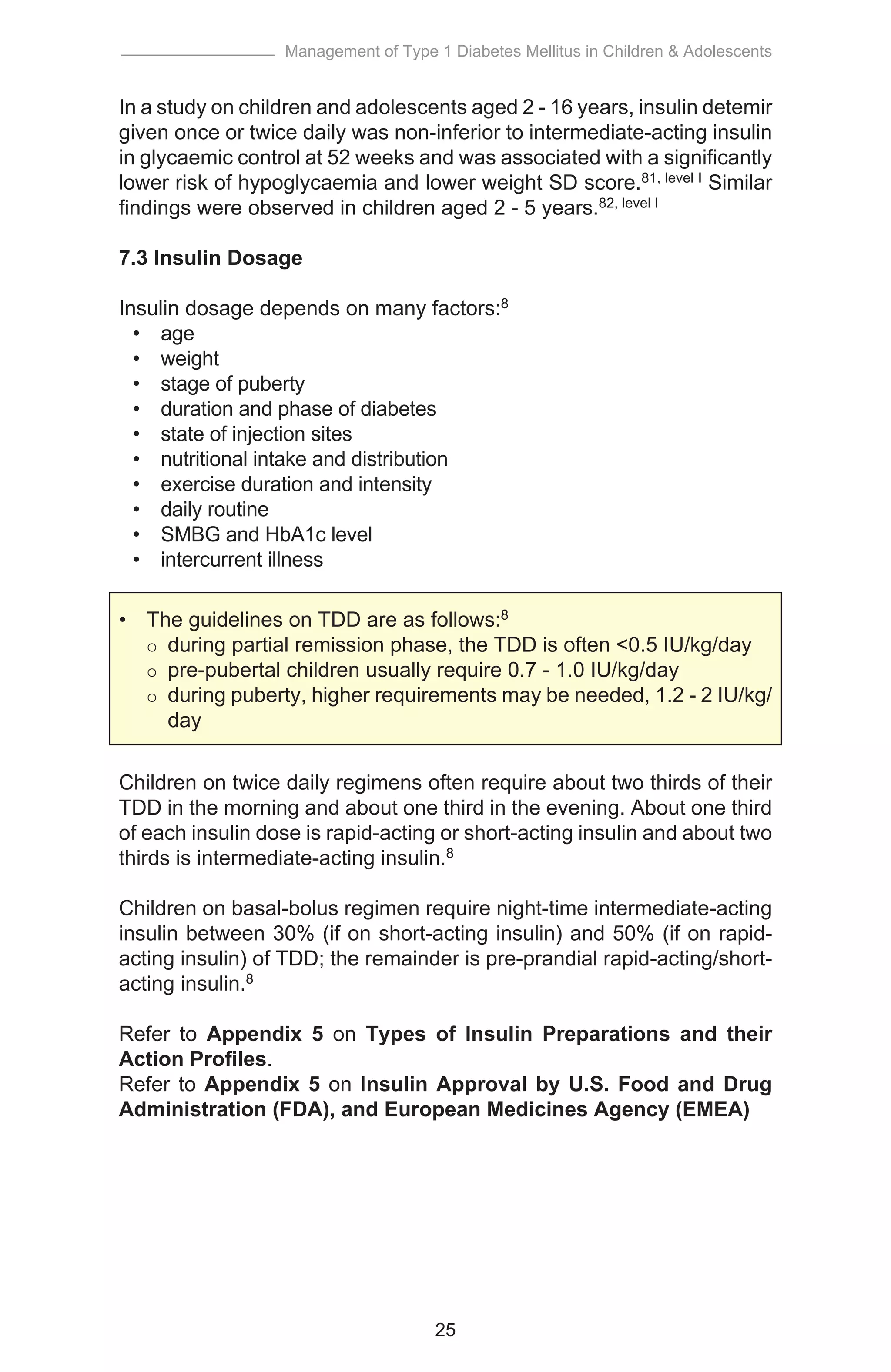 Cpg management of type 1 diabetes mellitus in children & adolescents | PDF