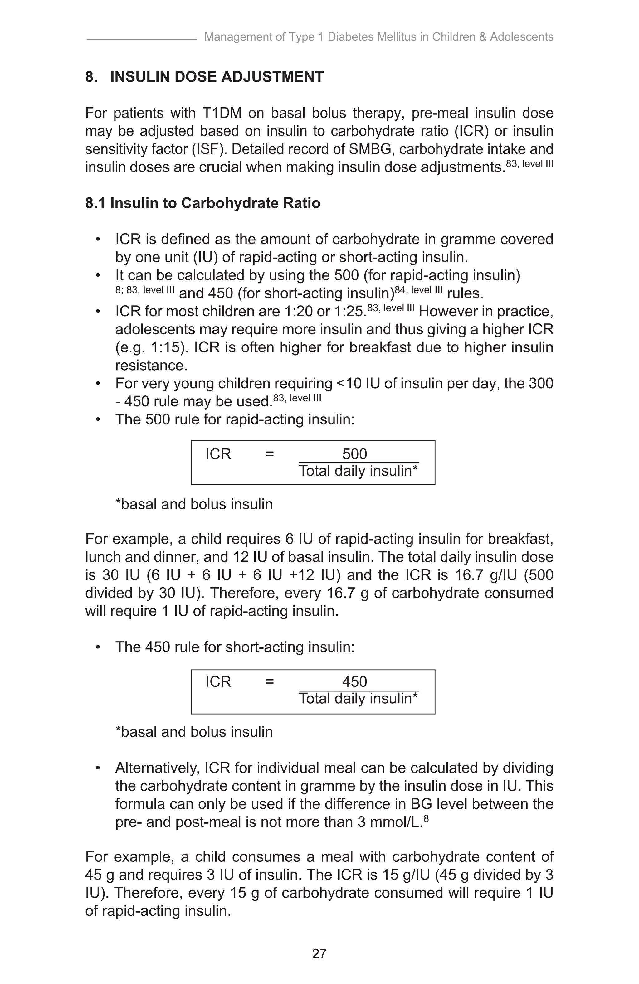 Cpg management of type 1 diabetes mellitus in children & adolescents | PDF