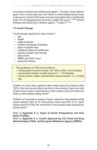 Cpg management of type 1 diabetes mellitus in children & adolescents | PDF
