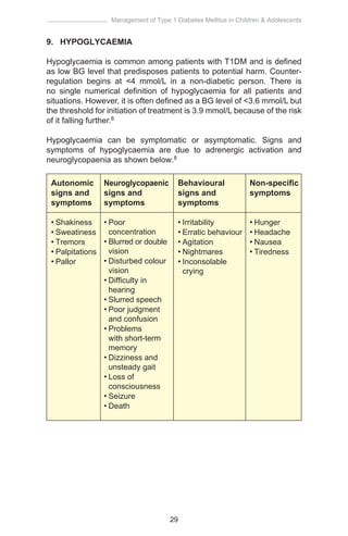 Cpg management of type 1 diabetes mellitus in children & adolescents | PDF