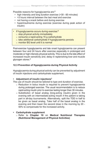 Cpg management of type 1 diabetes mellitus in children & adolescents | PDF