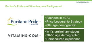 Puritan’s Pride and Vitamins.com Background
33
 