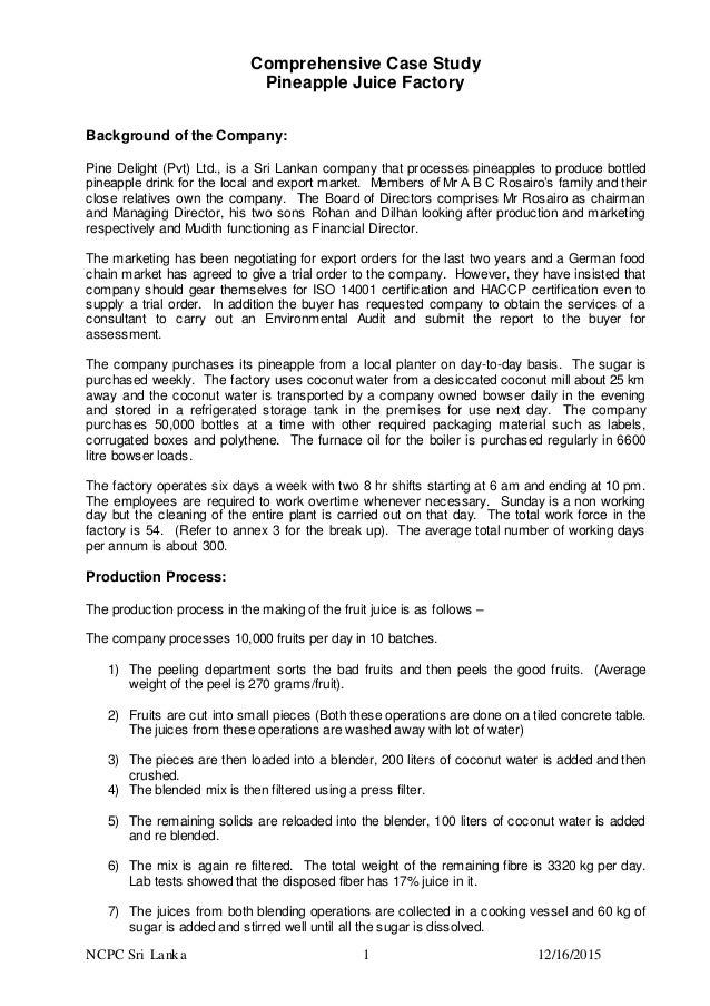 Case study outline format image