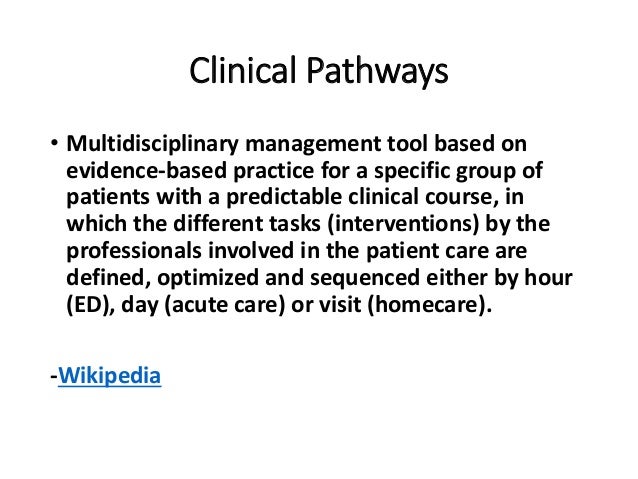clinical pathway definition
