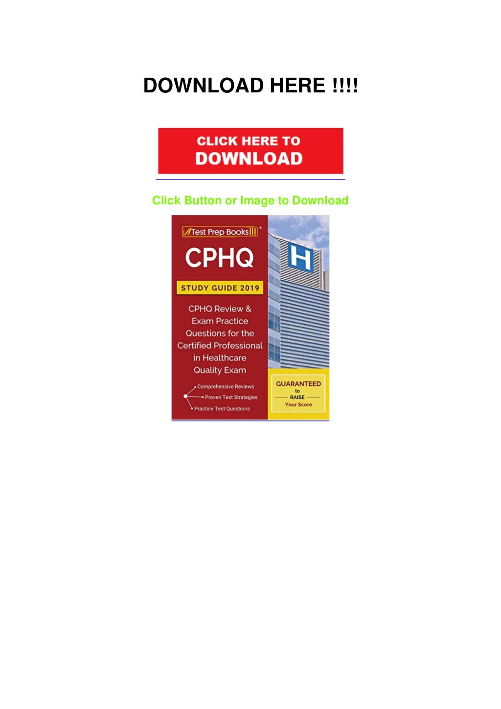 CPHQ Exam