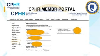 CPHR MEMBR PORTAL
 