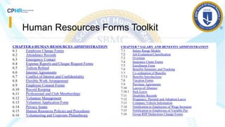 Human Resources Forms Toolkit
 