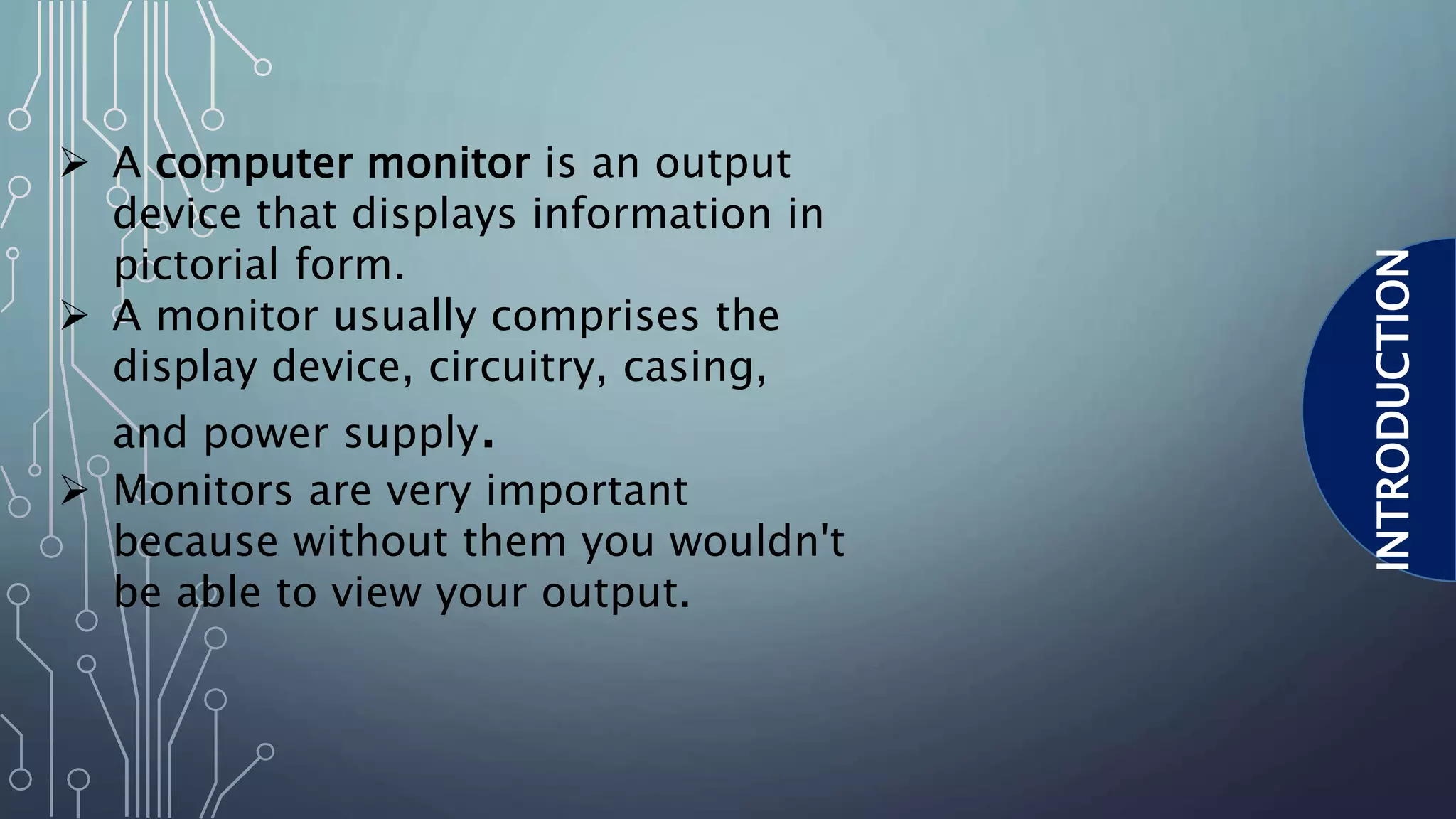 Monitors.ppt | Computer Peripherals | Computing