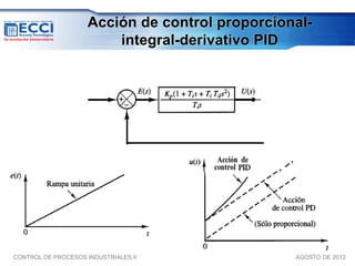 Acción de control proporcional-
                         integral-derivativo PID




CONTROL DE PROCESOS INDUSTRIALES II              AGOSTO DE 2012
 