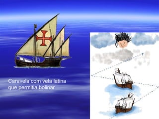 Caravela com vela latina que permitia bolinar 