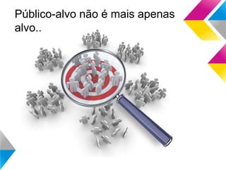 É alvo, mas também se tornou
mídia e gerador de conteúdo.

1.
2.
3.
4.

Foursquare
Blog
Tumblr
Twitter

Exemplo: Nerds Paraenses

 