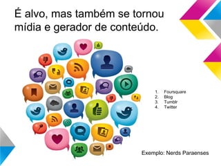 Consumidor como gerador
de mídia

Pedro Hiraoka @ 2013

 