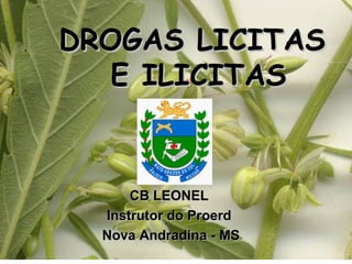 DROGAS LICITAS
   E ILICITAS


      CB LEONEL
  Instrutor do Proerd
  Nova Andradina - MS
 
