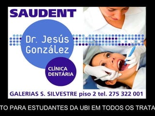 DESCONTO PARA ESTUDANTES DA UBI EM TODOS OS TRATAMENTOS 