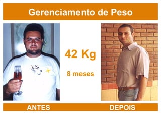 42 Kg 8 meses Gerenciamento de Peso ANTES DEPOIS 