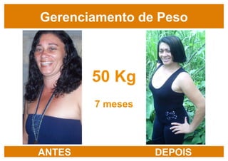 50 Kg 7 meses Gerenciamento de Peso ANTES DEPOIS 