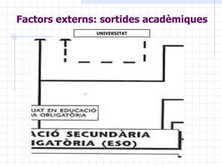 Factors externs: sortides acadèmiques UNIVERSITAT 