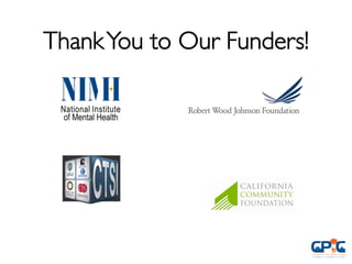 ThankYou to Our Funders!	

 