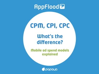 CPM, CPI, CPC
What’s the
difference?
Mobile ad spend models
explained

 