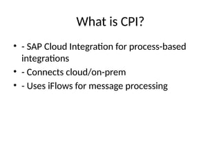 How to monitor SAP CPI iflow in BTP Cockpit | PPTX