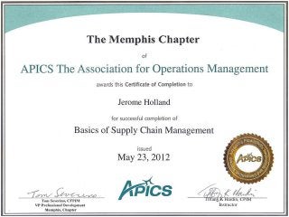 CPIM Basic of Supply Chain Management Certificate