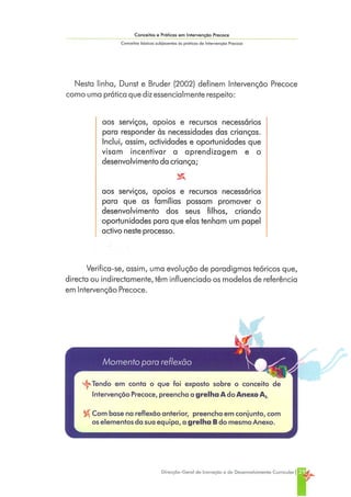 Conceitos e Práticas em Intervenção Precoce